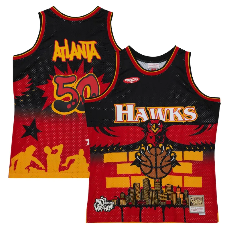 Maillot Atlanta Hawks Mitchell & Ness x Tats Cru Hardwood Classics (Fashion)