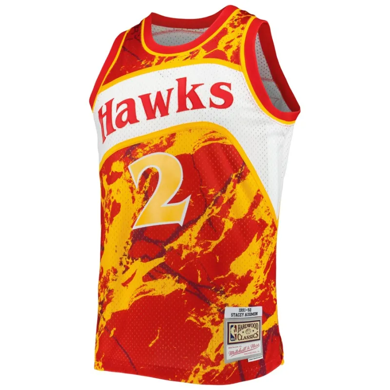Maillot Stacey Augmon Atlanta Hawks Mitchell & Ness 1991/92 Marble