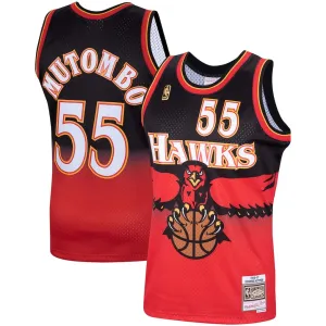 Atlanta Hawks Maglia Swingman Dikembe Mutombo - Nera/Rossa