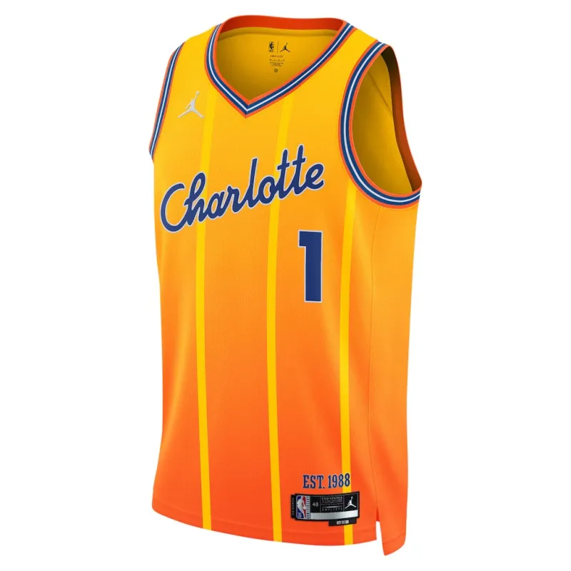 Charlotte Hornets LaMelo Ball 2025/26 Swingman Trikot - Stadtedition - Orange