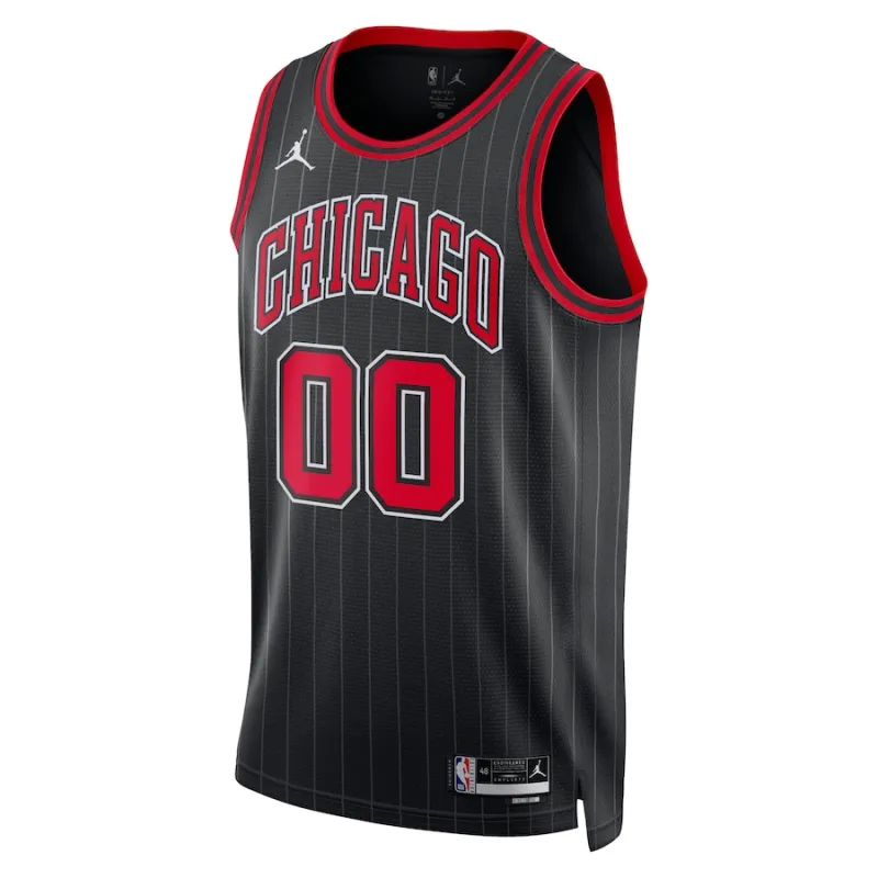 Chicago Bulls Jordan Brand Unisex 2022/23 Saison Fan Angepasstes Jersey - Statement Edition - Schwarz