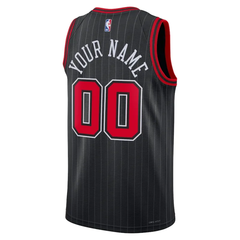 Chicago Bulls Jordan Brand Unisex 2022/23 Saison Fan Angepasstes Jersey - Statement Edition - Schwarz