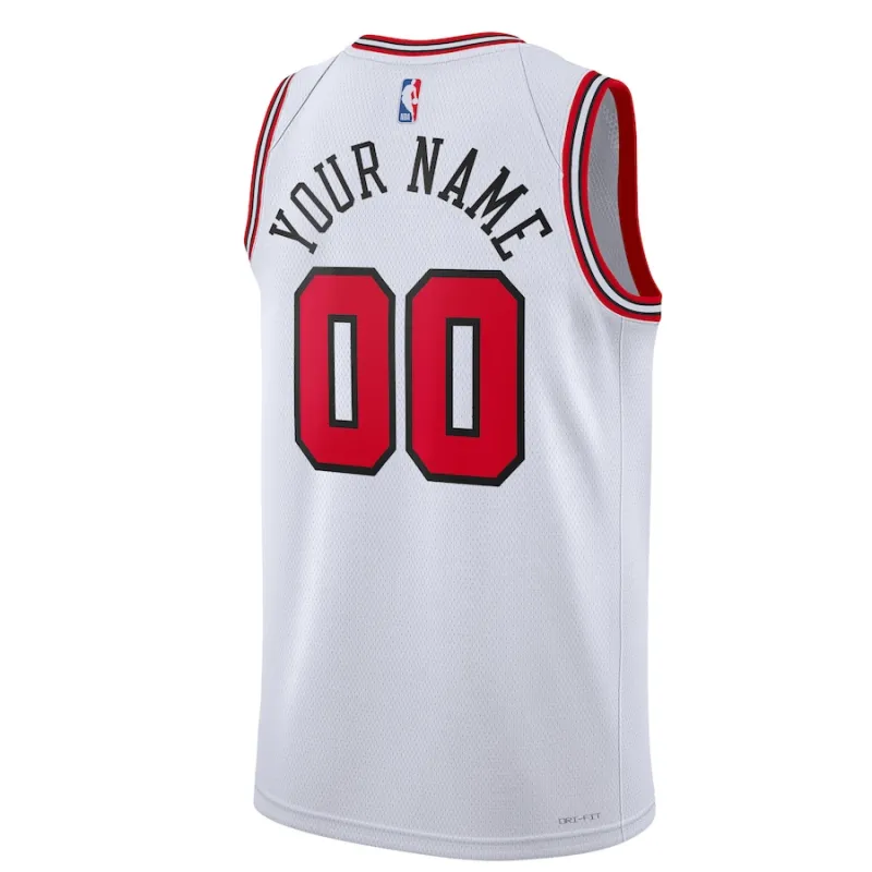 Chicago Bulls Unisex Swingman Custom Jersey - Association Edition - White