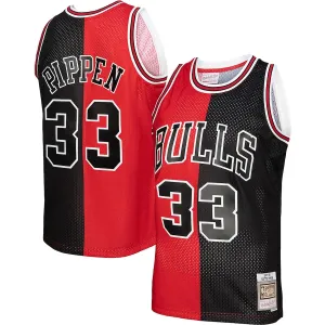 Scottie Pippen Maglia Swingman Split Hardwood Classics 1997/98 dei Chicago Bulls Mitchell & Ness - Rosso/Nero