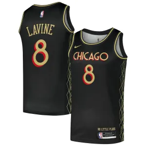 Zach LaVine Maglia del giocatore Swingman Nike dei Chicago Bulls - Edizione Città - Nero