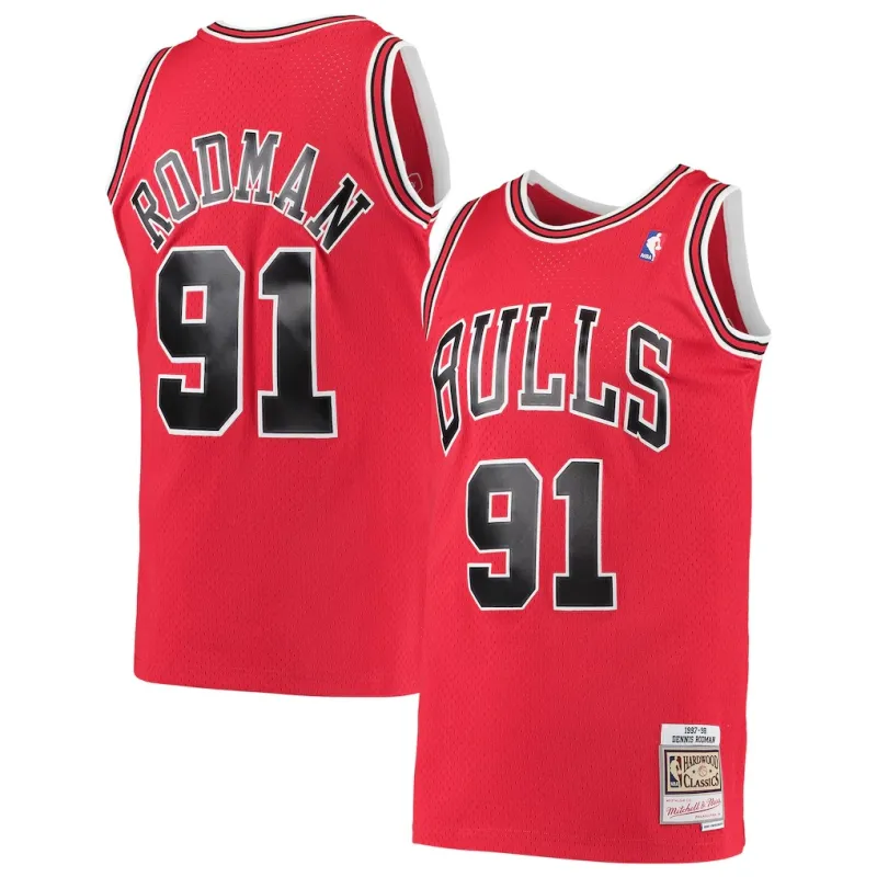 Chicago Bulls Dennis Rodman Swingman Trikot - Rot