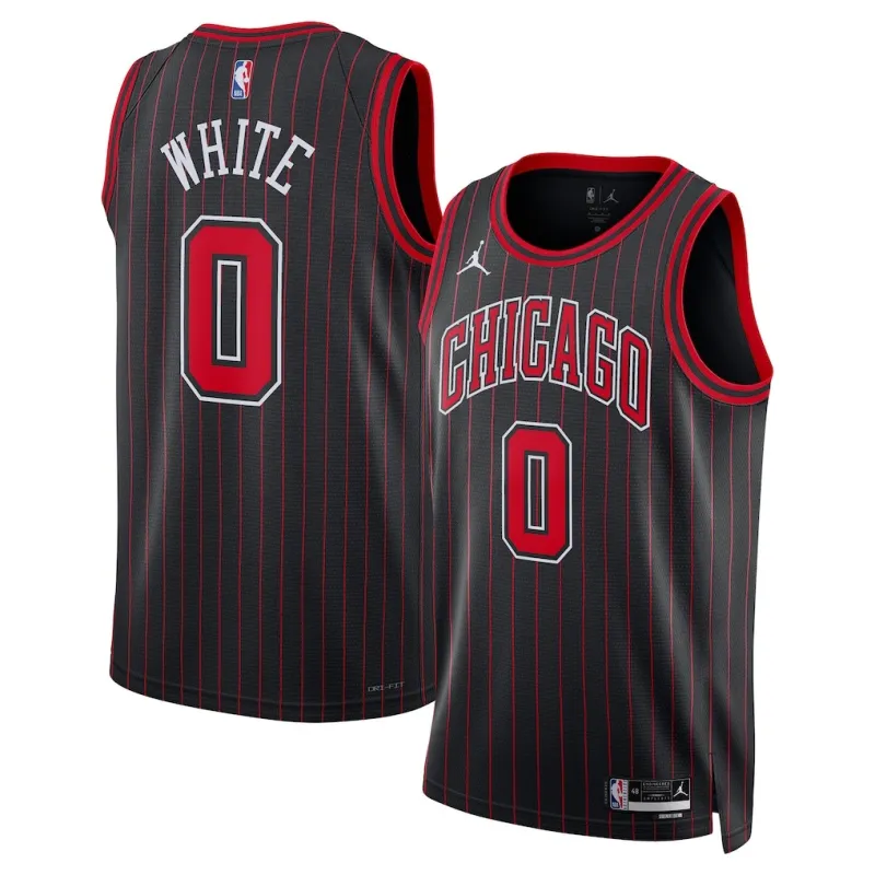 Chicago Bulls Coby White Swingman Trikot - Statement Edition - Schwarz