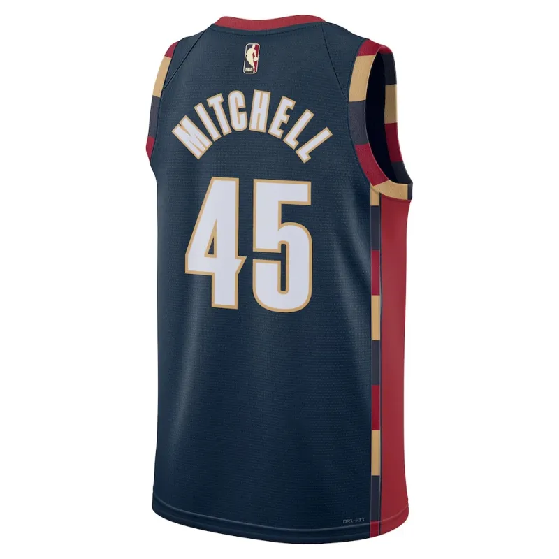 Cleveland Cavaliers Maillot Swingman Donovan Mitchell - Édition Classique - Bleu Marine
