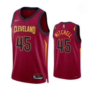 La maglia di Donovan Mitchell, Cleveland Cavaliers 2021/22 - Edizione Icona Personalizzata - Rosso