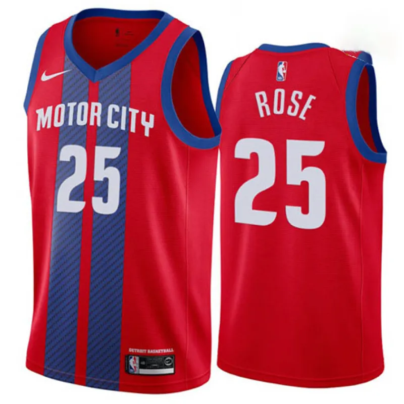 Derrick Rose, Detroit Pistons, Temporada 2019/20 - Edición Ciudad - Rojo