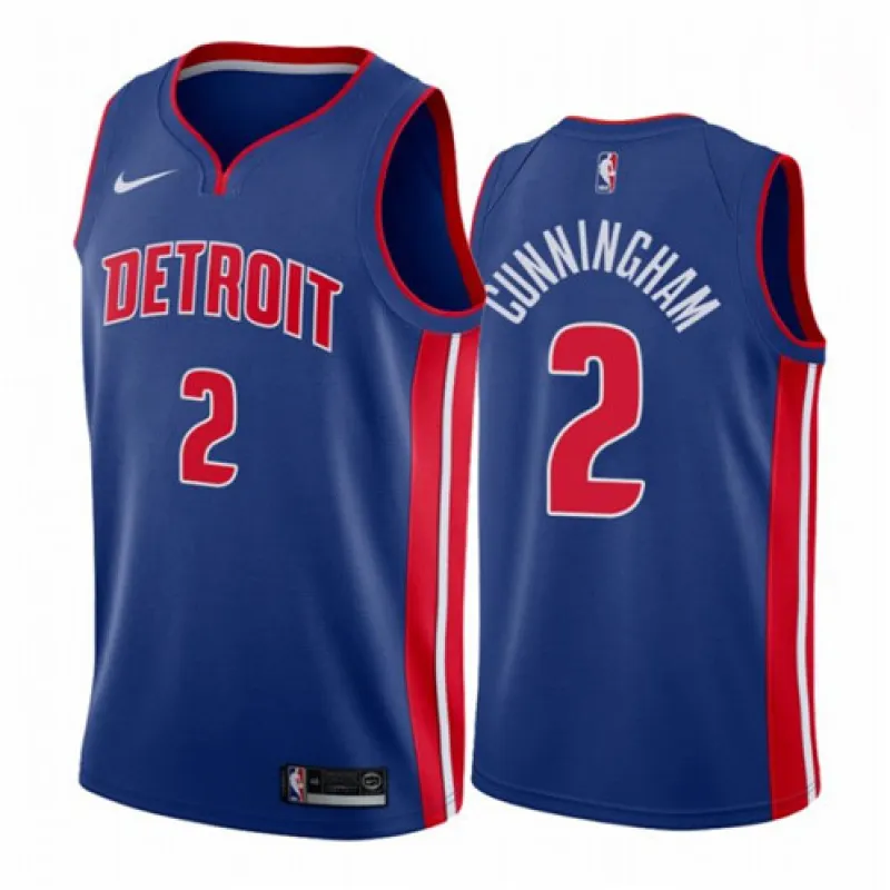 Le maillot de Cade Cunningham, les Detroit Pistons, 2020/21 - Édition Icône - Bleu