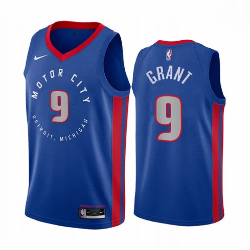 Le maillot de Jerami Grant, les Detroit Pistons, 2020/21 - Édition Ville - Bleu