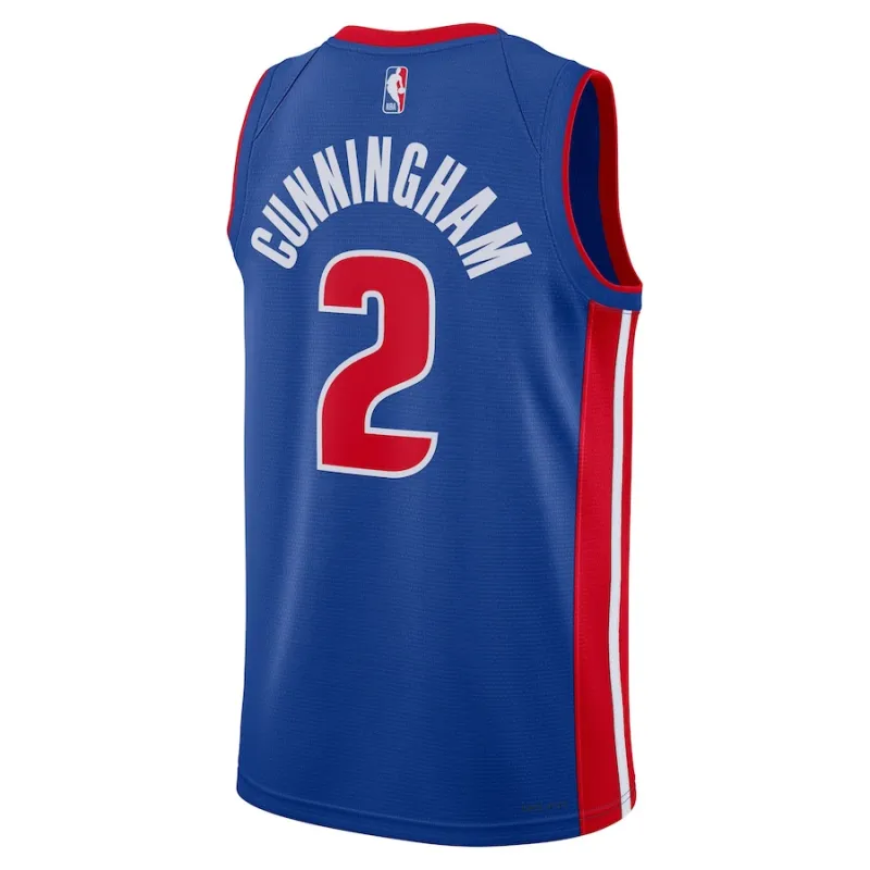 Cade Cunningham, Camiseta Swingman unisex de los Detroit Pistons - Edición Ícono - Azul