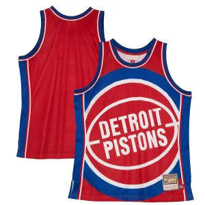 Detroit Pistons Maglia di moda Hardwood Classics Blown Out di Mitchell & Ness - Rosso