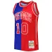 Dennis Rodman Detroit Pistons Mitchell & Ness Hardwood Classics 1988/89 Split Swingman Jersey