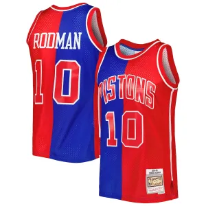 Maglia Dennis Rodman Detroit Pistons Mitchell & Ness Hardwood Classics 1988/89 Split Swingman