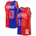 Dennis Rodman Detroit Pistons Mitchell & Ness Hardwood Classics 1988/89 Split Swingman Jersey