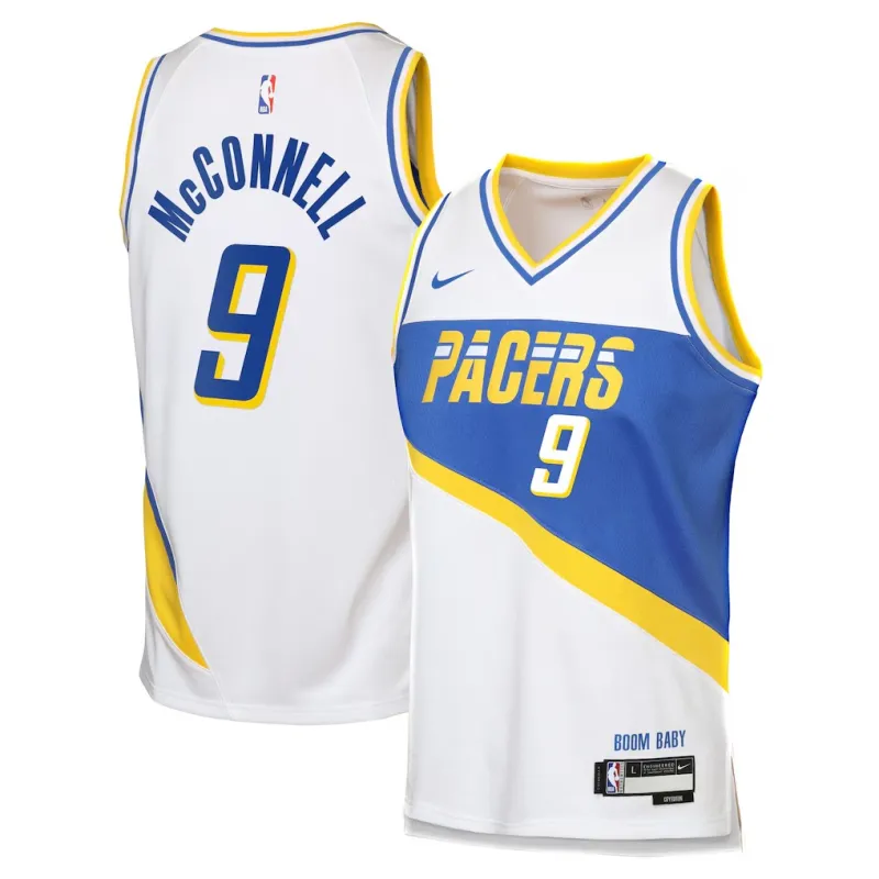 Indiana Pacers T.J. McConnell 2025/26 Camiseta - Edición Ciudad - Blanco