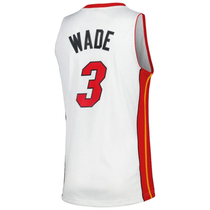 Dwyane Wade, Maillot Swingman de l'édition classique 2005/06 des Miami Heat de Mitchell & Ness - Blanc