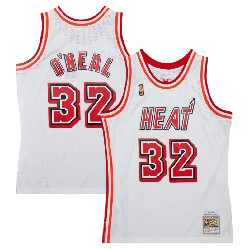 Shaquille O'Neal, Miami Heat Mitchell & Ness 2007/08 Hardwood Classics Swingman-Trikot - Weiß