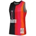 Chris Bosh, Maillot Swingman Split des Hardwood Classics 2011/12 des Miami Heat de Mitchell & Ness - Noir/Rouge