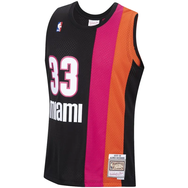 Maillot Alonzo Mourning Miami Heat Mitchell & Ness 2005/06 Swingman Hardwood Classics
