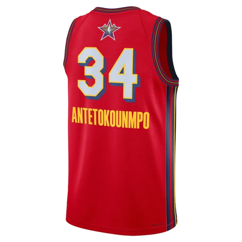 Jordan Giannis Antetokounmpo 2025 NBA All-Star Trikot - Rot Unisex
