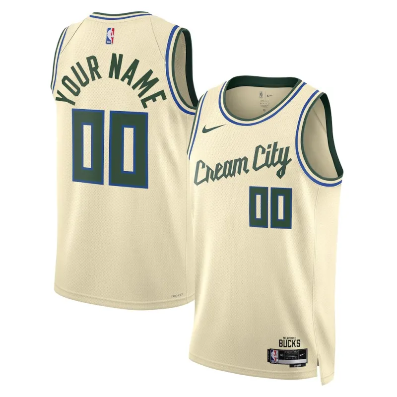 Milwaukee Bucks 2025/26 Swingman Unisex-Trikot - City-Edition - Creme