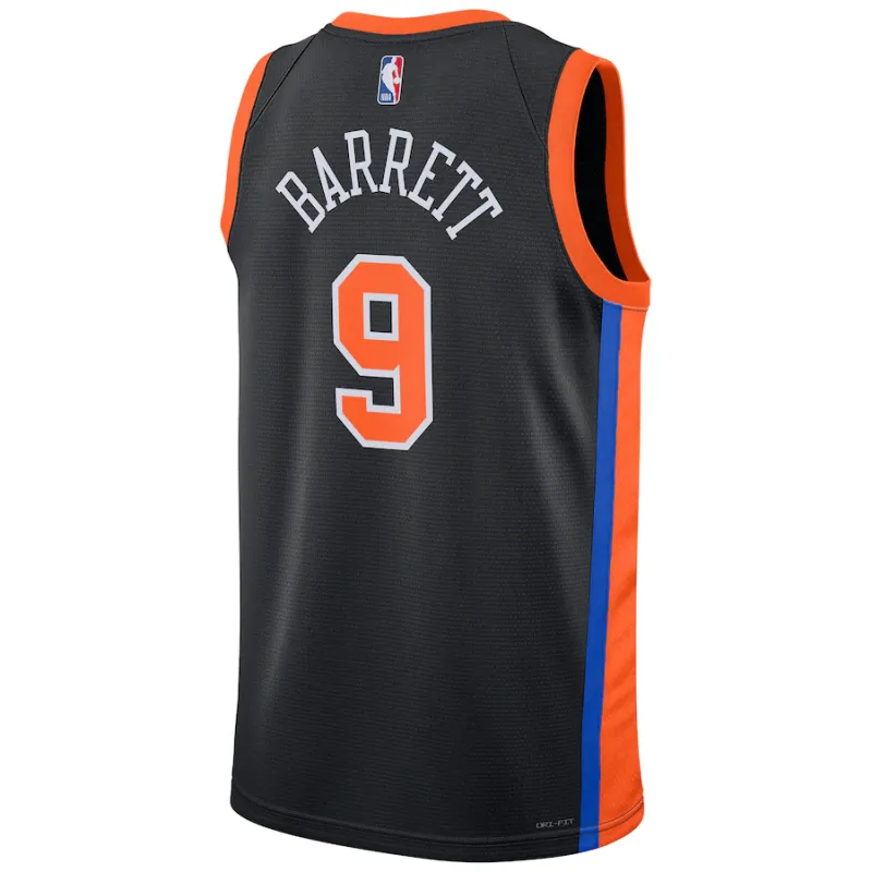Maillot City Edition Swingman unisexe noir New York Knicks RJ Barrett 2022/23