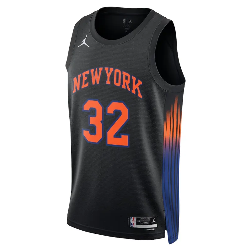 New York Knicks Maillot Swingman Towns - Édition Personnalisée - Noir