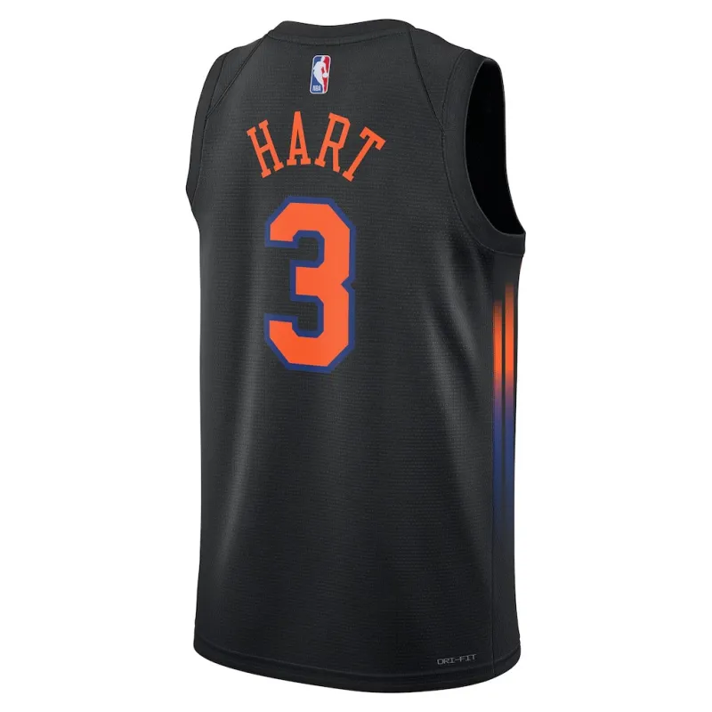 New York Knicks Maillot Swingman Josh Hart - Édition Statement - Bleu