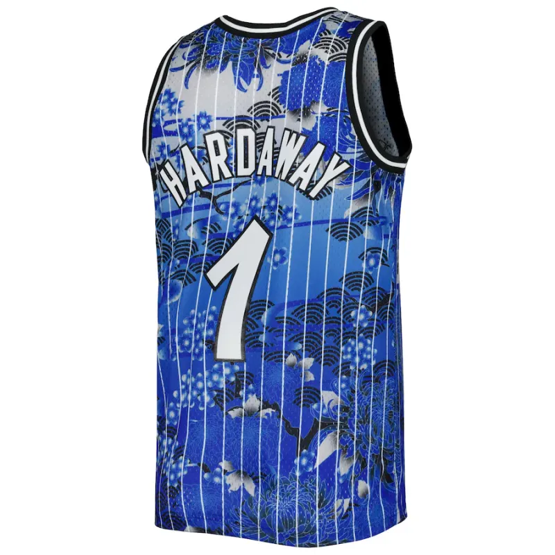 Anfernee Hardaway, Orlando Magic Mitchell & Ness 1994/95 Klassische Mond-Neujahr-Fan-Edition-Trikot - Blau