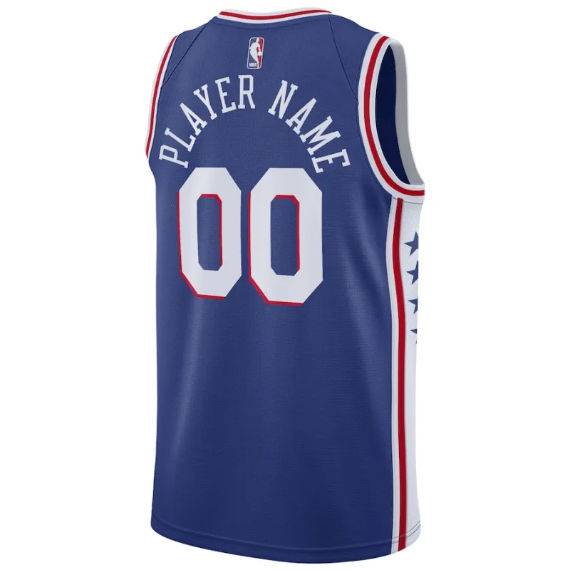 Philadelphia 76ers Maillot personnalisé Swingman 2020/2021 - Édition icône - Bleu royal