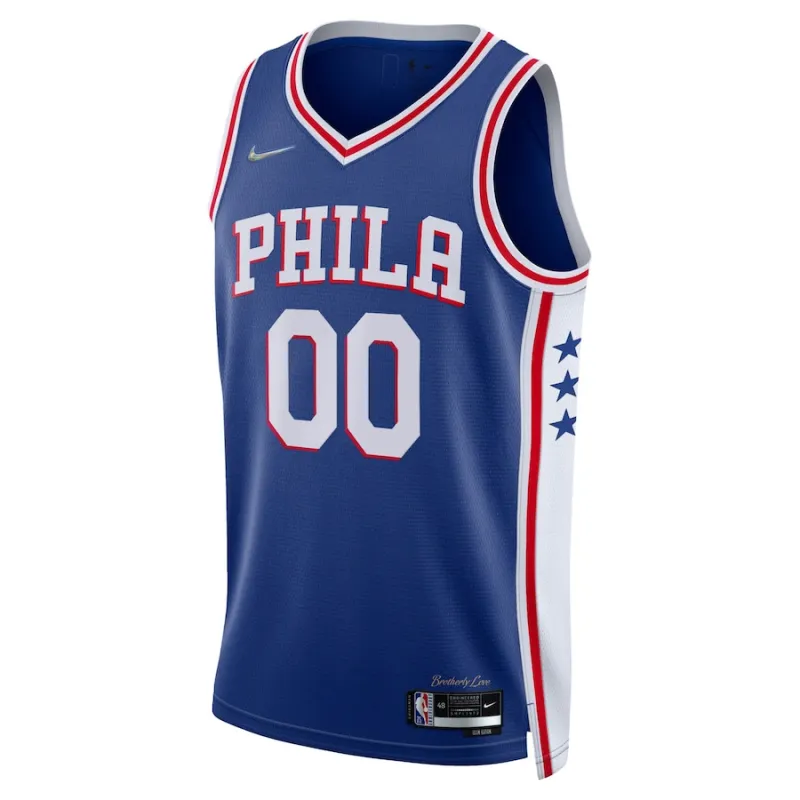 Philadelphia 76ers 2021/2022 Diamond Swingman Angepasstes Jersey - Icon-Edition - Königblau