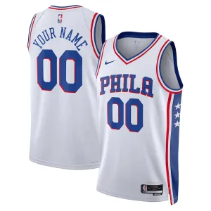 Philadelphia 76ers Unisex 2022/23 Season Swingman Custom Jersey - Association Edition - White