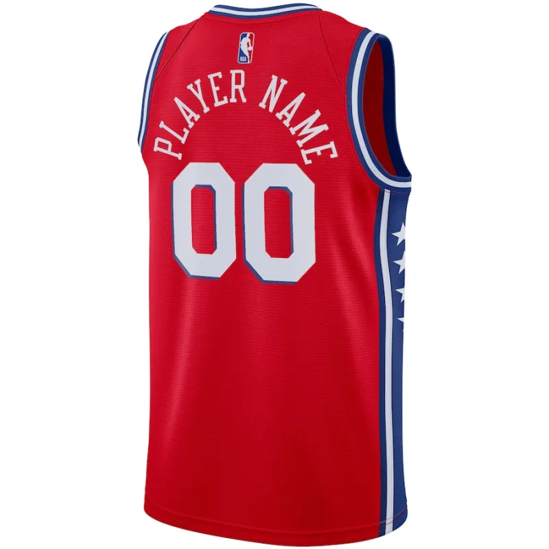 Philadelphia 76ers Jordan Brand Maglia personalizzata Swingman - Edizione Dichiarazione - Rosso