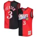 Allen Iverson Philadelphia 76ers Mitchell & Ness Classiche Hardwood 2000/2001 Maglia Swingman Divisa - Nero/Rosso