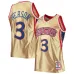 Allen Iverson Philadelphia 76ers Mitchell & Ness 75. Jahrestag 1996/1997 Klassisches Throwback Jersey - Gold