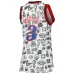 Allen Iverson Philadelphia 76ers Mitchell & Ness Maillot Swingman Doodle 2000 pour Femmes - Blanc