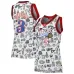 Allen Iverson Philadelphia 76ers Mitchell & Ness Maillot Swingman Doodle 2000 pour Femmes - Blanc