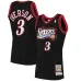 Allen Iverson Philadelphia 76ers Mitchell & Ness Camiseta Auténtica de las Clásicas Hardwood 1997/98 - Negro