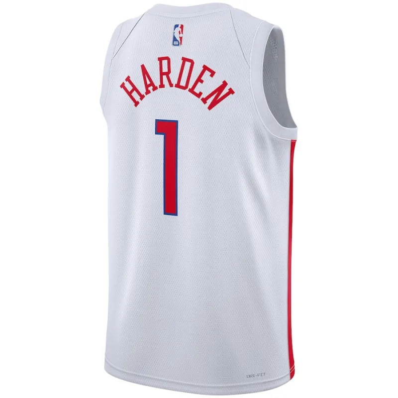 James Harden Philadelphia 76ers Unisex 2022/23 Saison Swingman Jersey - City Edition - Weiß