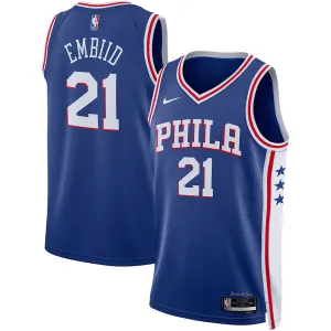 Joel Embiid Philadelphia 76ers Maglia Swingman Unisex - Edizione Icone - Blu Reale
