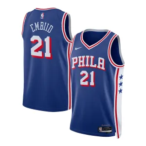 Joel Embiid Philadelphia 76ers Maglia Swingman Unisex - Edizione Icone - Blu Reale