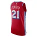 Joel Embiid Philadelphia 76ers Maglia del Giocatore Autentica di Jordan Brand - Edizione di Dichiarazione - Rosso