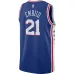 Joel Embiid Philadelphia 76ers Maillot Swingman 2019/2020 - Édition Icône - Bleu Royal