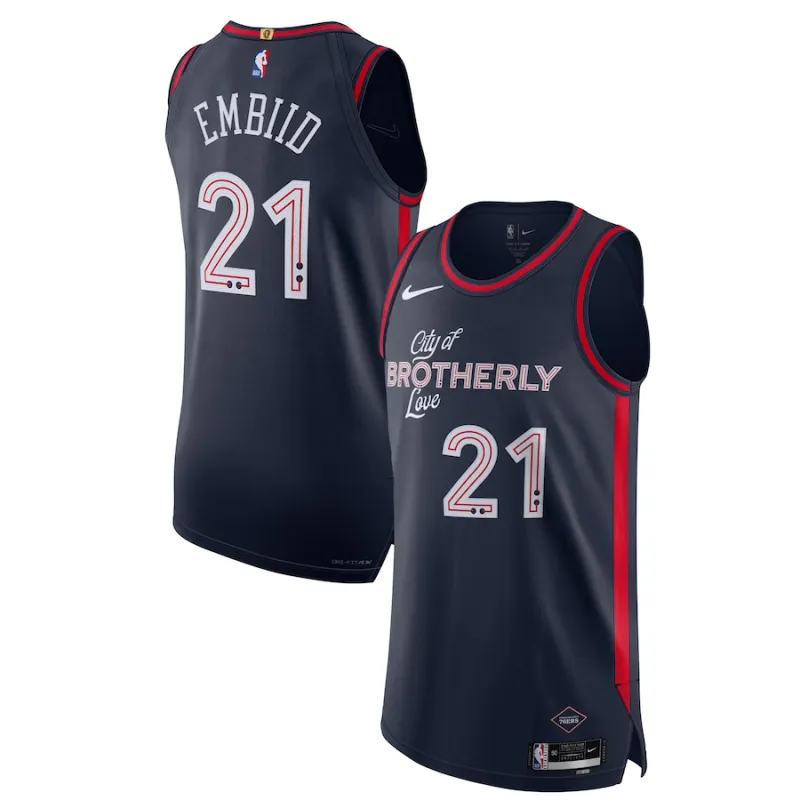 Joel Embiid Philadelphia 76ers Replica-Jersey - City Edition - Marineblau