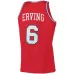 Julius Erving Philadelphia 76ers Mitchell & Ness Maglia Hardwood Classics Classica 1982/83 per Donne - Rosso