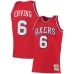 Julius Erving Philadelphia 76ers Mitchell & Ness Maglia Hardwood Classics Classica 1982/83 per Donne - Rosso