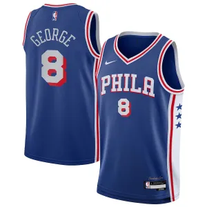 Paul George Philadelphia 76ers Maglia Swingman per Giovani - Edizione Icone - Blu Reale